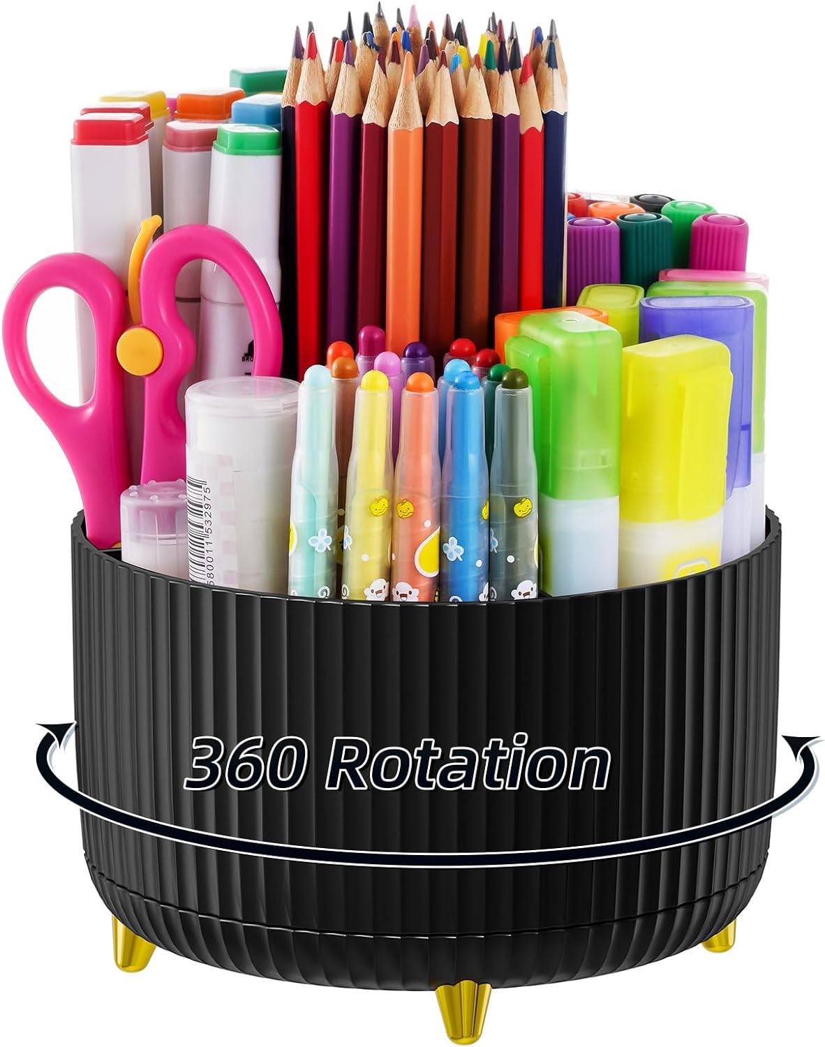 Desk Organizer, 360-Degree Rotating Pen Holder