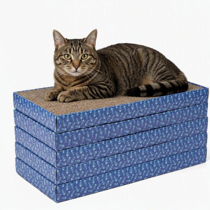 XL 3-Pack Cat Scratcher Pads – Durable Corrugated Cardboard Scratch Pads – Double-Sided for Longer Use, Cat Claw Maintenance & Furniture Protection, Cat Scratching - 10" x 18"