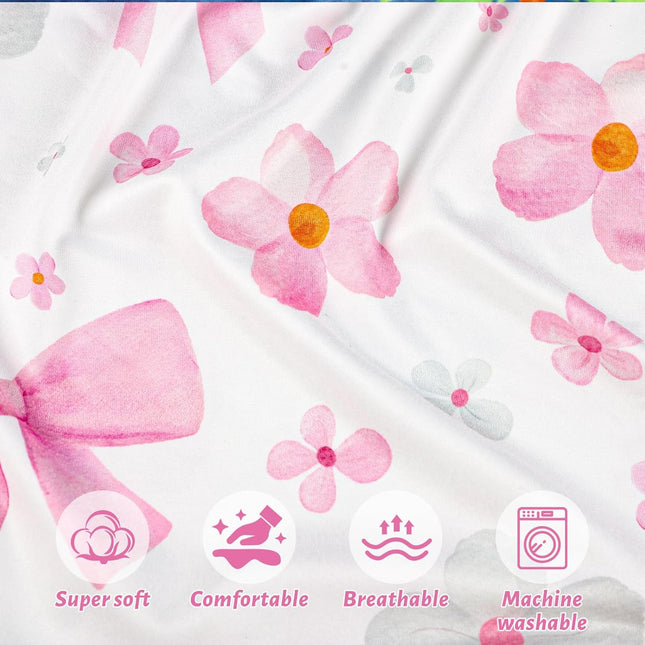 Newborn Lounger Cover - Soft Baby Lounger Cover with Bow Prints, Breathable Infant Lounger Cover for - photo 2