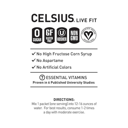 CELSIUS On-The-Go Powder Stick Packs, Zero Sugar (14 Sticks per Pack), Berry, 2.5 Ounce