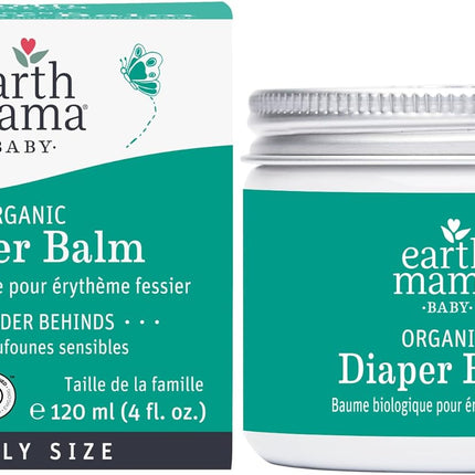 Earth Mama Organic Diaper Balm - 4 fl oz - Diaper Cream for Baby - Safe for Sensitive Skin - Baby Essentials