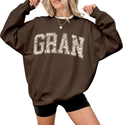 Women's Mama Grandma Auntie Floral Varsity Sweatshirt - photo 3