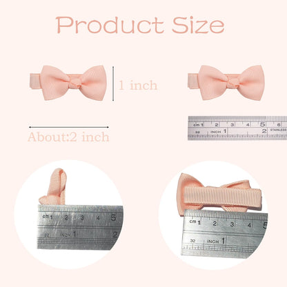 Baby Girls Hair Clips 25PCS Fully Lined Tiny 2" Hair Bows Alligator Clips for Infants Toddlers - photo 2