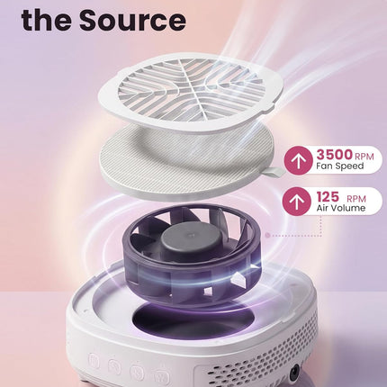 Nail Dust Collector, Professional Vacuum Fan for Nail Tech, Quiet & Compact Dust Extractor for Nail Drill, Must-Have Portable Accessory for DIY Artists