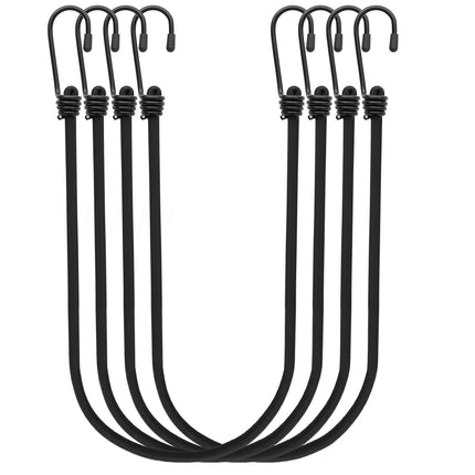 Bungee Cords with Hooks 8 Pack Bungee Cord Includes 12 inches, 18 inches, 24 inches, 36 inches for Bundling Items, Fixing Tarps, Tents, and Carrying Luggage