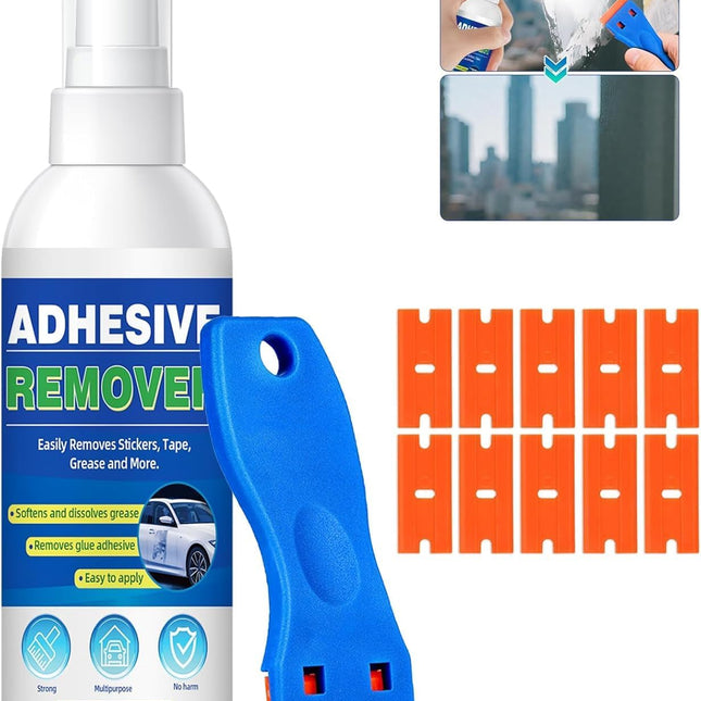 Adhesive Remover, Powerful Sticker Remover Spray with Scraper