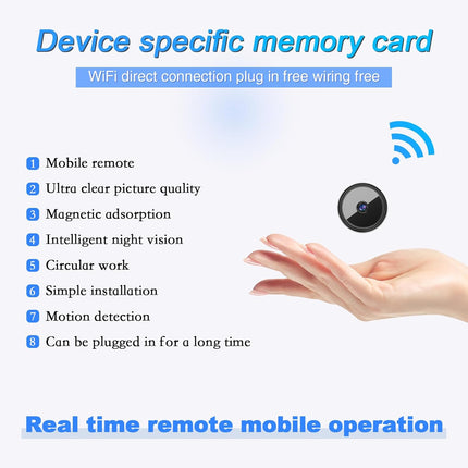 1pcs Only 0.9 inch Hidden Camera with Audio/Video Mini Small Spy Home Indoor Use Cam Night Vision Motion Detection Baby Monitor Wireless Outdoor Nanny WiFi espias ocultas Security Secret (1, mini)