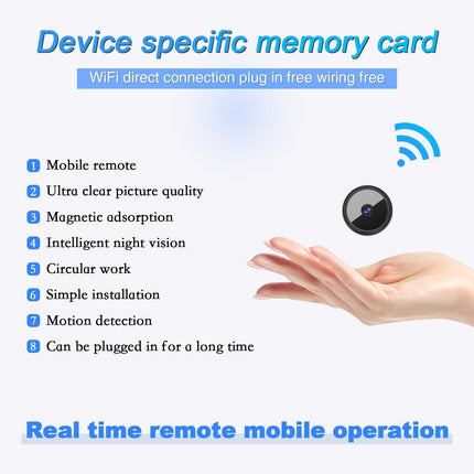 0.9 inch Hidden Camera with Audio/Video Mini Small Spy Home Nanny