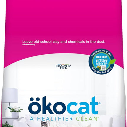 ökocat Super Soft Wood Clumping Cat Litter, Unscented, 10.6 pounds - Natural Ingredients, Stops Odor, Clumps Solid, 99% Dust Free, Great for All Cats, Sensitive Paws, Kittens