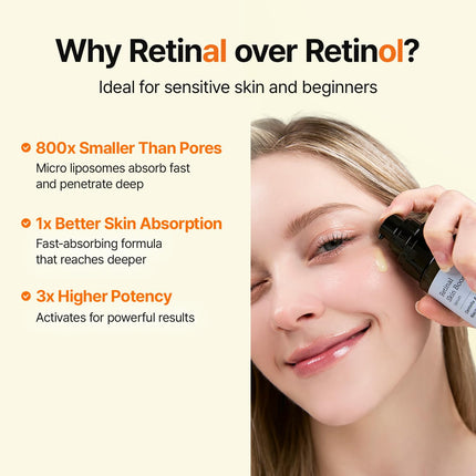 MEDITHERAPY Retinal Skin Booster Serum | Retinaldehyde, Niacinamide Anti-Aging Serum - K-Beauty Facial Serum for Fine Lines, Firming & Radiance | Hydrating Face Serum All Skin Types, 5.07 fl oz