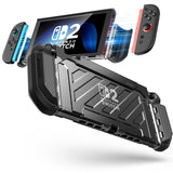 Funda para Nintendo Switch 2 2025, [protección de grado militar] [compatible con controles Joy Con magnéticos] cubierta integrada acoplable accesorios para Nintendo Switch 2, negro