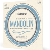 Mandolin Strings, Phosphor Bronze, Light Gauge 10-38, 8-String Set, Pack of 1