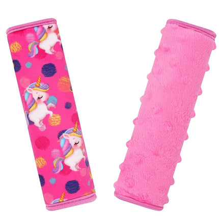 Seat Belt Covers for Kids, Double-Sided Use Shoulder Pads for Kids, Comfort Neck Strap Covers, Cute Car Seatbelt Cushion Covers for Boys Girls(2 Pack)