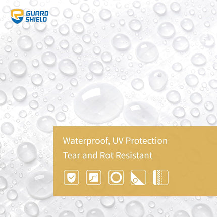 GUARD SHIELD Tarp White 10x10 Feet Multi Purpose Waterproof Poly Tarp Cover 5mil