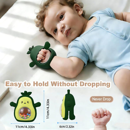 Avocado Baby Teething Mitten with Rattle - photo 5