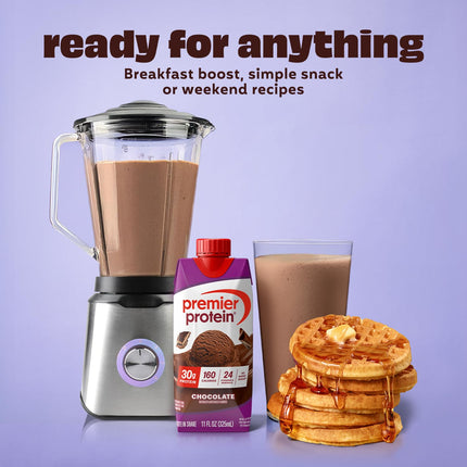 Shake, Chocolate, 30g Protein, No Added Sugar, 24 Vitamins & Minerals to Support Immune Health, 11 fl oz, 12 Pack