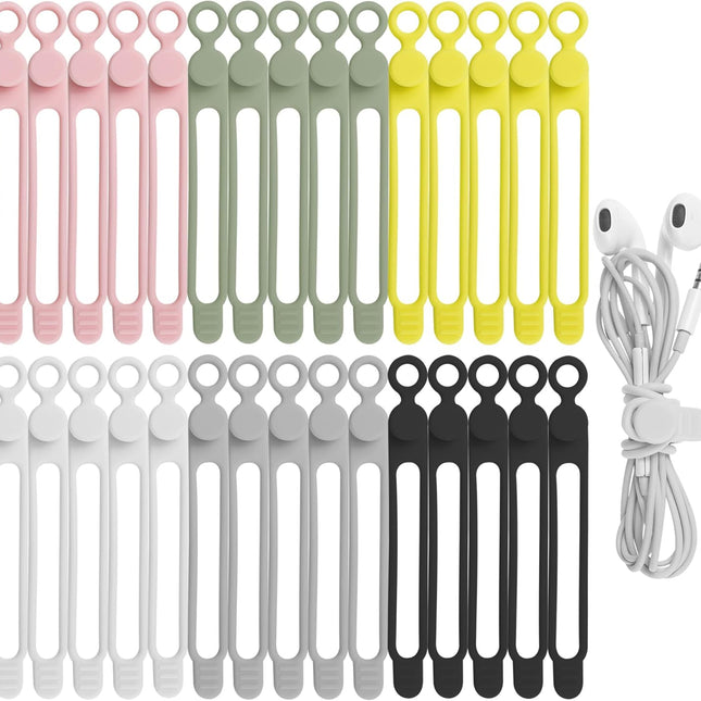 Silicone Cable Straps Wire Organizer