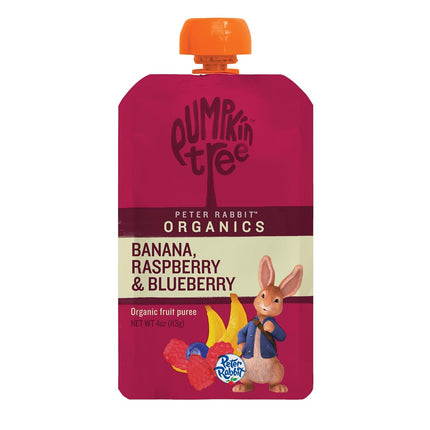 Peter Rabbit Organics Baby Raspberry Banana Blueberry, 4 oz