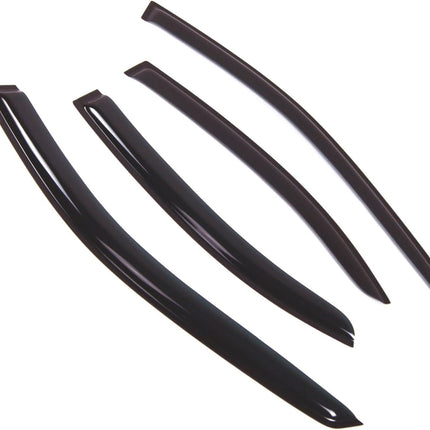 TuningPros Outside Mount Window Vent Visors Rain Guards Compatible with Benz C240 C320 C230 2001-2007 | Side Window Wind Deflectors Rain Shields | Black Tinted, 4 Pcs Set, BGWV-508