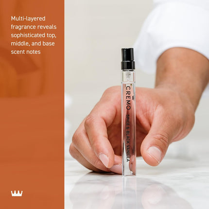 Cremo Spray Cologne, Spice & Black Vanilla, 0.33 Fl oz