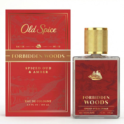 Spiced Oud + Amber Eau de Cologne for Men, 3.4 fl oz