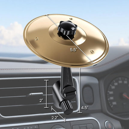 Car Cymbal Air Vent, Mini Crash Cymbal Car Decorations Accessories, Funny Drummer Gifts for Music Lovers, Car Gadgets, Suitable for Most Vehicles (Gold)