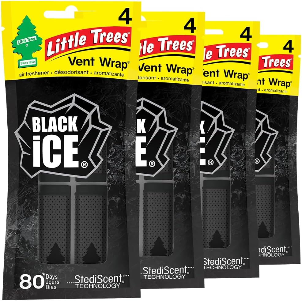 Car Air Freshener | Vent Wrap Provides Long Lasting Scent, Invisibly Fresh | 16 Air Fresheners | Black Ice