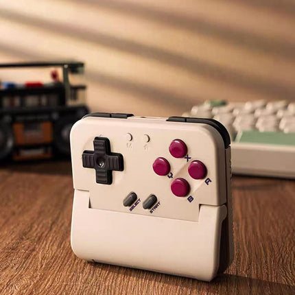 Wireless BT Mini Taco Game Controller,Retro Pocket Portable Gamepad,Type-C Rechargeable Compact Controller for Mobile Gaming