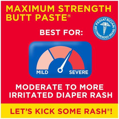 Max Strength Diaper Rash Cream with 40% Zinc Oxide, 4 oz Tube - photo 2