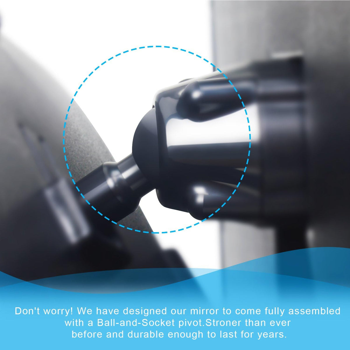 Baby Car Mirror, Safety Car Seat Mirror for Rear Facing Infant with Wide Crystal Clear View - photo 3