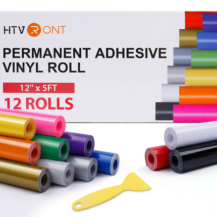 Matte Black Permanent Vinyl Roll, 12" x14FT, for Car Decals & Signs