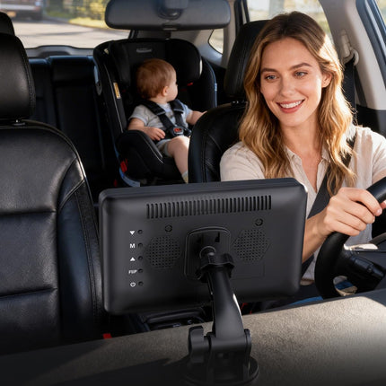 Yakry HD Baby Camera for Car 7.2-Inch: 3X Larger View, 5-Min USB Easy to Install, 1080P Auto Night Vision - 150° Wide Angle Car Seat Camera Full Backseat View for Kid & Infant Safety (Ages 0-5)