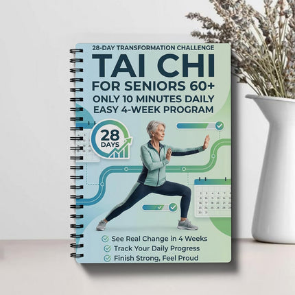 Tai Chi Daily Practice Planner for Seniors & Beginners – Spiral-Bound Fitness Log with Progressive Exercise Tracking, Gentle Movement Journal for Balance & Wellness(5.5x8.3 Inch, Green)