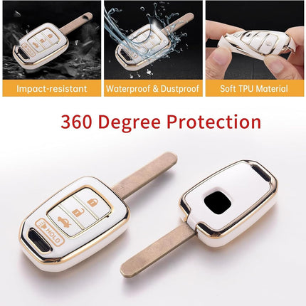 Gematay for Honda Key Fob Cover Compatible with Honda Accord Civic CR-V Smart Key Protector