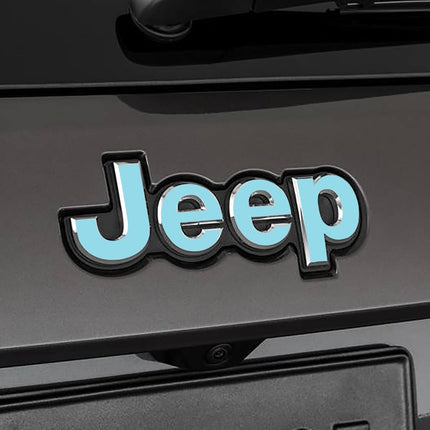 2007-2018 Jeep Wrangler JK Custom Color Emblem Decal (Vinyl Sticker) - Black (Gloss)