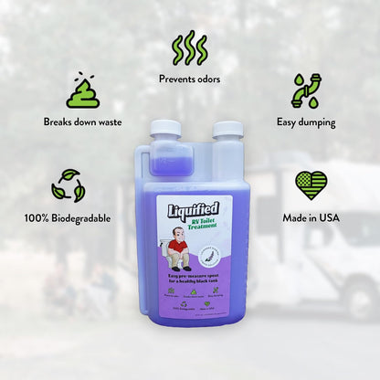RV Toilet Treatment - Black Holding Tank Digester - Odor Eliminator - Lavender Scent (Lavender, 16oz) - photo 3