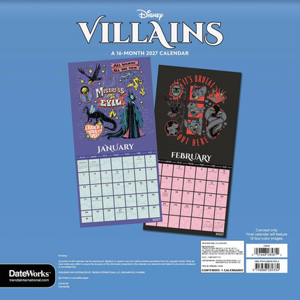 2027 Disney Villains Wall Calendar