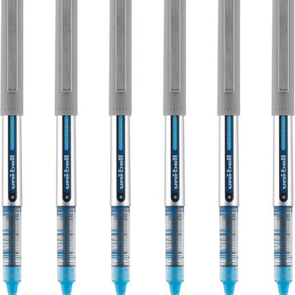 uniball Vision Rollerball Pen, Fine Point (0.7mm), Black Ink, 6 Pens