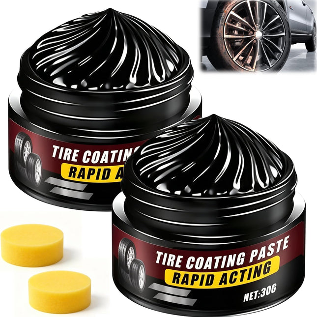 2Pcs Tire Coating Paste,Tire Polishing Paste,Car Tire Shine with