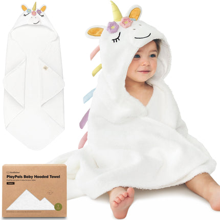 Organic Baby Towel with Hood for Girls, Boys, Soft (Uria)