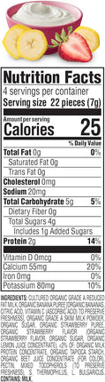 Happy Baby Organics Baby Snacks, Greek Yogis, Freeze Dried Yogurt & Fruit Snacks, Gluten Free Snack for Babies 9+ Months, Strawberry & Banana, 1 Ounce