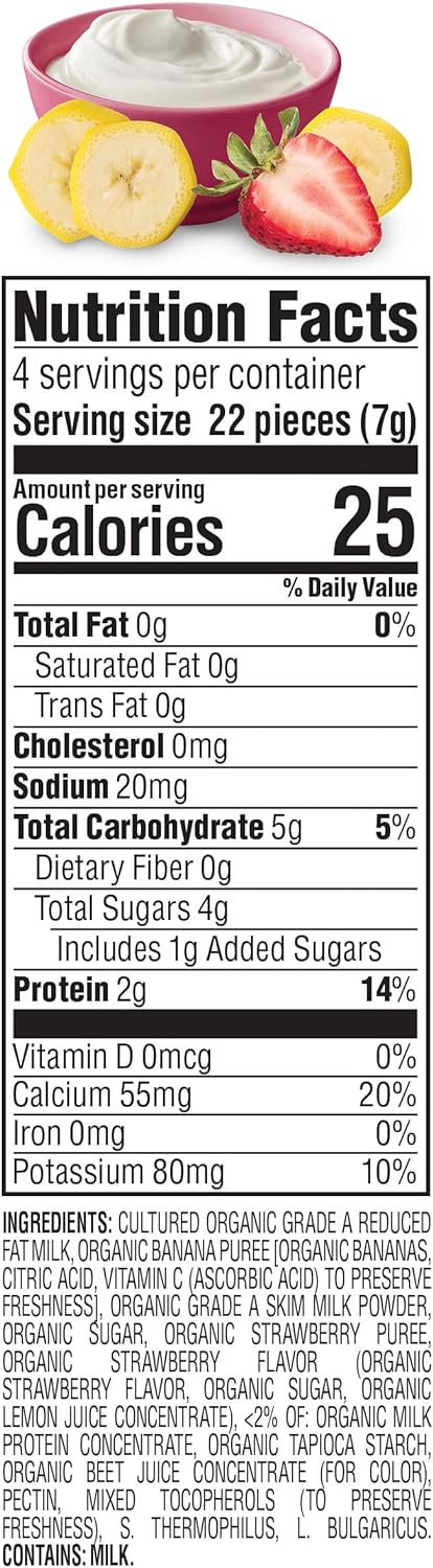 Organic Greek Yogurt & Fruit Baby Snack Drops, Strawberry & Banana, 1 oz - photo 3