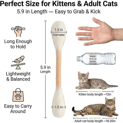 Cat Q Tip Toy, Cotton Swabs Cat Toys with Catnip, 6 Pk Giant Q Tip Cats Toy for Boredom Durable Dental Teething Ropes, Big Interactive Felt Kitty Kicker Play Lover Gift Accessories (A)