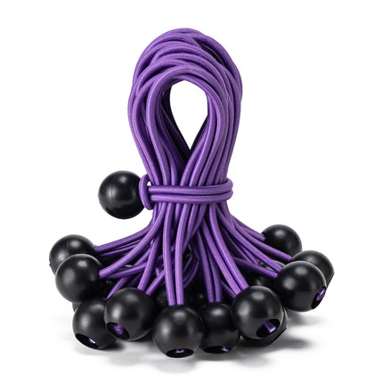 30 Pack Ball Bungee Cord, Heavy Duty Bungie Cord Balls (6",Black/White) - photo 14