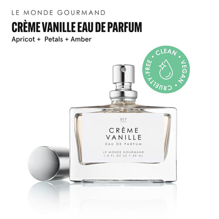 Le Monde Gourmand Crème Vanille Eau de Parfum Spray Perfume for Women, Scent Notes of Creamy Apricot, Vanilla Orchid, Brown Sugar & Amber, 1 fl oz (30 ml)