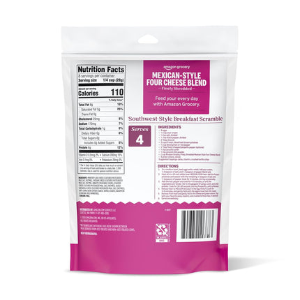 Amazon Grocery, Mexican-Style Four Cheese Blend, 8 Oz