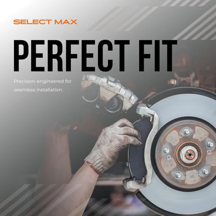 Max Advanced Brakes - SelectMAX Front Brake Pads for 2001-2009 Volvo S60, Carbon Ceramic Front Brake Pads, Hardware Included, Everyday Driving, Low Dust, Quiet