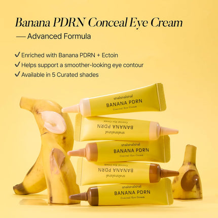 shaishaishai BANANA PDRN Conceal - Hydrating Under Eye Cream & Dark Circle Coverage, Advanced Formula with PDRN + Ectoin, Non-Sticky, Korean Skincare, 0.52 oz (Latte)
