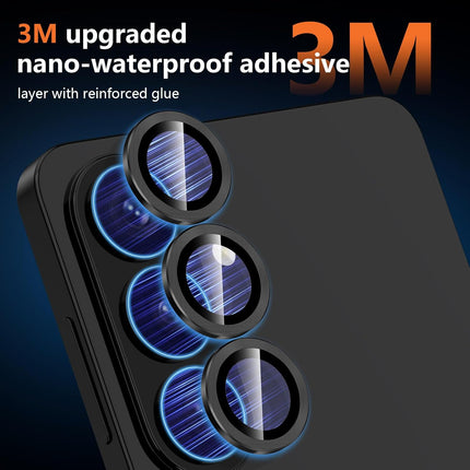 for Samsung Galaxy S26 Camera Lens Protector, Individual Metal Ring Tempered Glass Lens Cover, [Strong Adsorption] Scratch Resistant Ultra-Thin HD Clear Lens Cover, 1 Set-Black