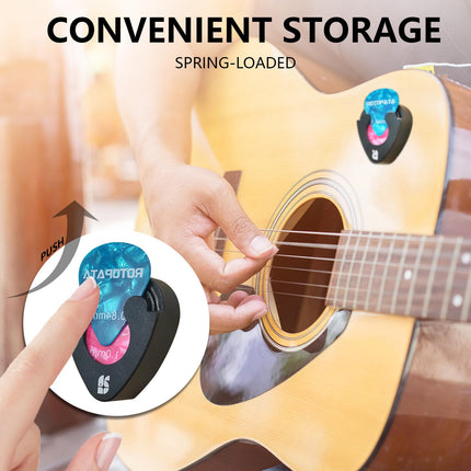 Guitar Pick Holder with 15 Guitar Picks and Storage Box